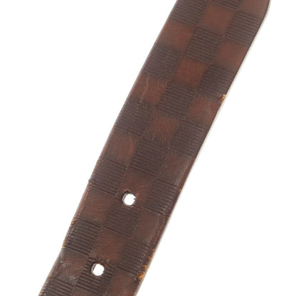 【中古】アンダーソンズ Andersons 型押しレザー ベルト ブラウン【 80 】【 状態ランクC 】【 メンズ 】