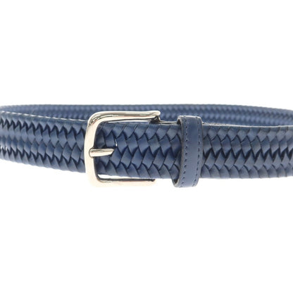 【中古】サドラーズ Saddlers エラスティック レザー メッシュベルト ネイビーxシルバー【 90 】【 状態ランクB 】【 メンズ 】