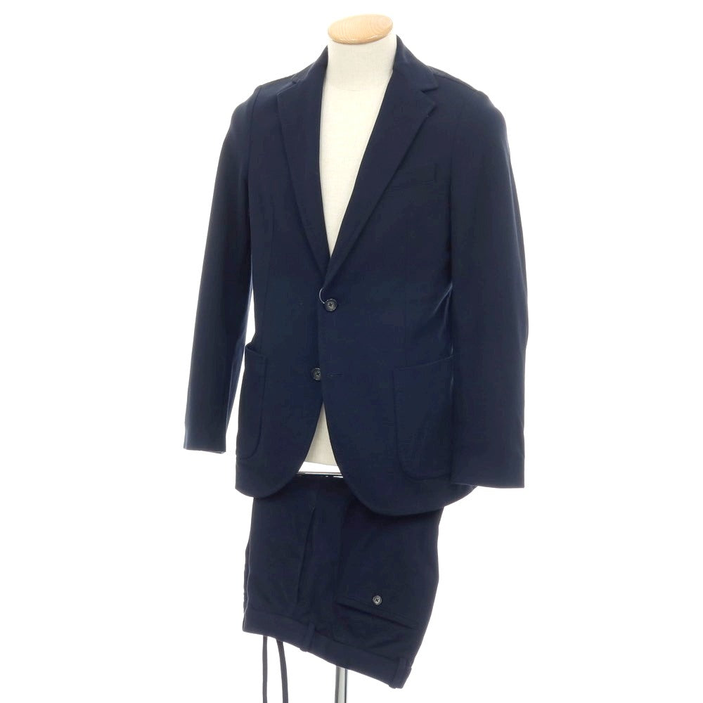 【中古】チルコロ1901 CIRCOLO 1901 コットンポリウレタン ジャージー 2つボタンスーツ セットアップ ネイビー【サイズ上44/下44】【 状態ランクB 】【 メンズ 】
