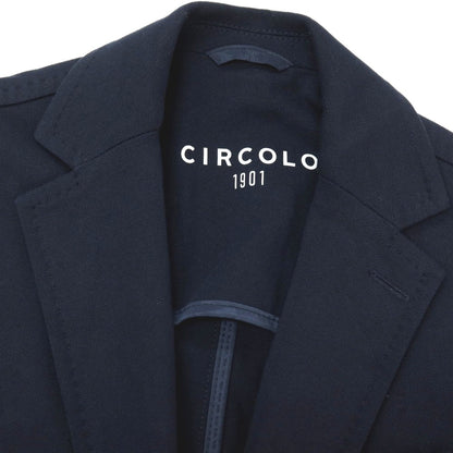 【中古】チルコロ1901 CIRCOLO 1901 コットンポリウレタン ジャージー 2つボタンスーツ セットアップ ネイビー【サイズ上44/下44】【 状態ランクB 】【 メンズ 】