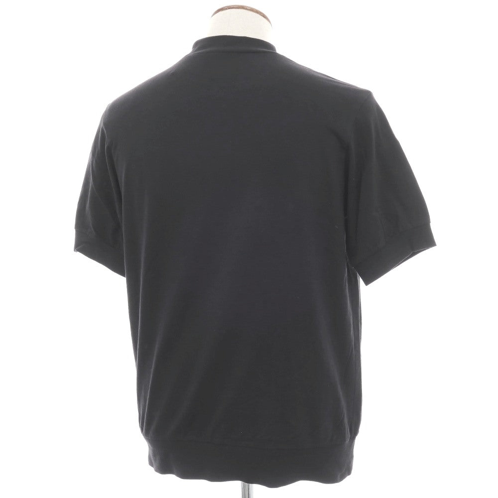 【中古】アンティーチポ　アンティチポ ANTICIPO FIANO smooth コットン モックネック 半袖Ｔシャツ ブラック【サイズ46】【 状態ランクC 】【 メンズ 】