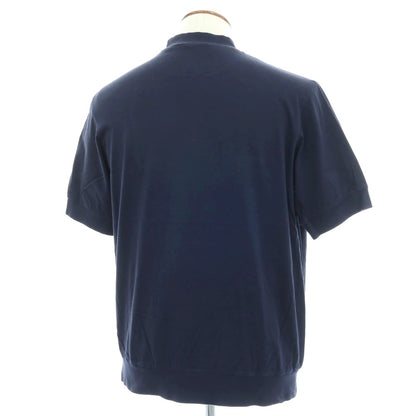 【中古】アンティーチポ　アンティチポ ANTICIPO FIANO smooth コットン モックネック 半袖Ｔシャツ ネイビー【サイズ46】【 状態ランクC 】【 メンズ 】