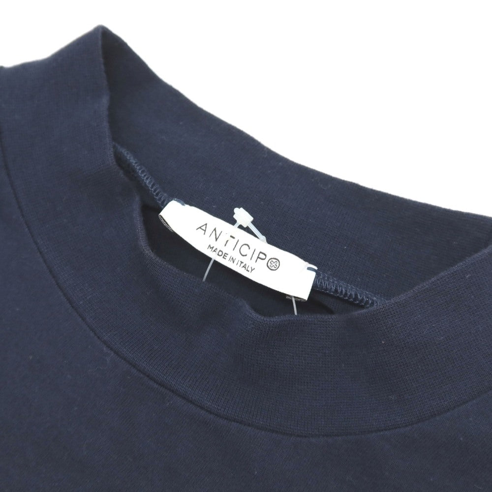 【中古】アンティーチポ　アンティチポ ANTICIPO FIANO smooth コットン モックネック 半袖Ｔシャツ ネイビー【サイズ46】【 状態ランクC 】【 メンズ 】