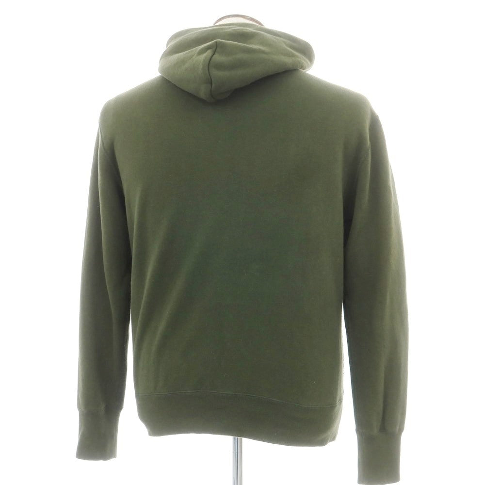 【中古】エムエイチエル MHL. コットン スウェット ダブルジップ パーカー オリーブグリーン系【 L 】【 状態ランクC 】【 メンズ 】