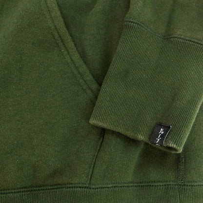 【中古】エムエイチエル MHL. コットン スウェット ダブルジップ パーカー オリーブグリーン系【 L 】【 状態ランクC 】【 メンズ 】