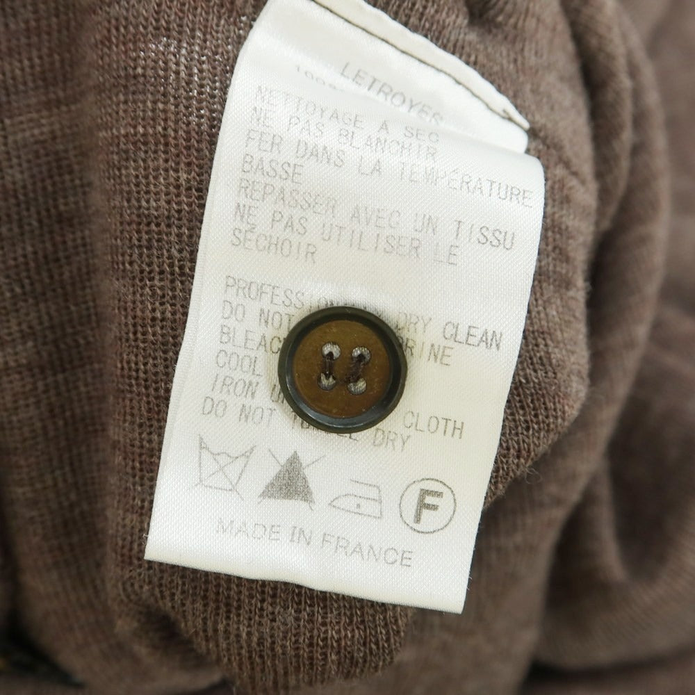 【中古】ルトロワ Letroyes ハイゲージ ウール ボートネック プルオーバーニット アッシュブラウン【 L 】【 状態ランクC 】【 メンズ 】