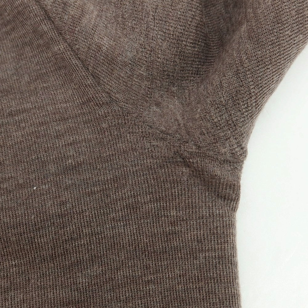 【中古】ルトロワ Letroyes ハイゲージ ウール ボートネック プルオーバーニット アッシュブラウン【 L 】【 状態ランクC 】【 メンズ 】