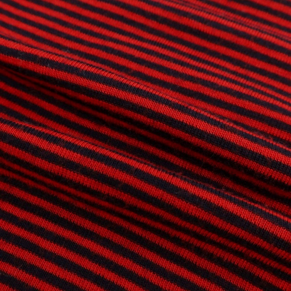 【中古】ルトロワ Letroyes ハイゲージ ウール ボーダー ボートネック プルオーバーニット レッドxネイビー【 L 】【 状態ランクB 】【 メンズ 】