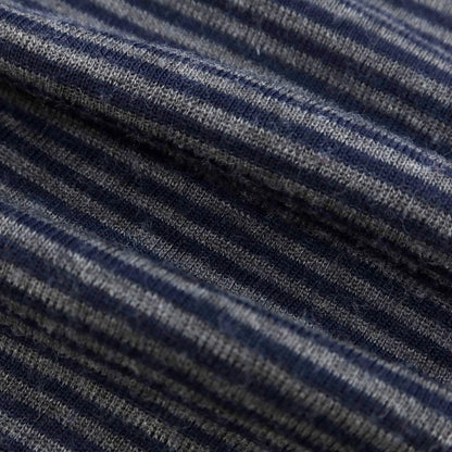 【中古】ルトロワ Letroyes ハイゲージ ウール ボーダー ボートネック プルオーバーニット ネイビーxグレー【 L 】【 状態ランクB 】【 メンズ 】