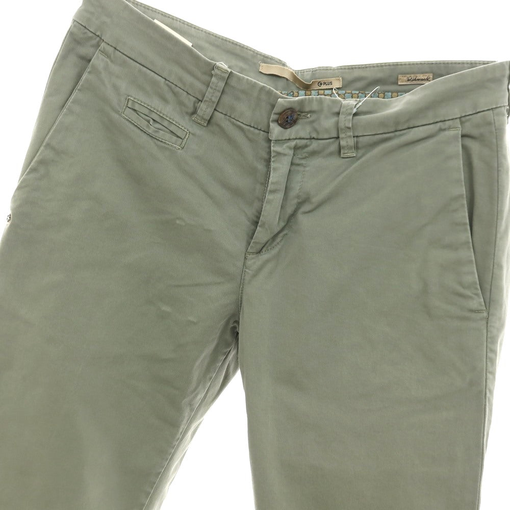 【中古】チープラス C+ Ridmark ストレッチ コットン カジュアルスラックスパンツ グリーン【サイズ31】【 状態ランクC 】【 メンズ 】