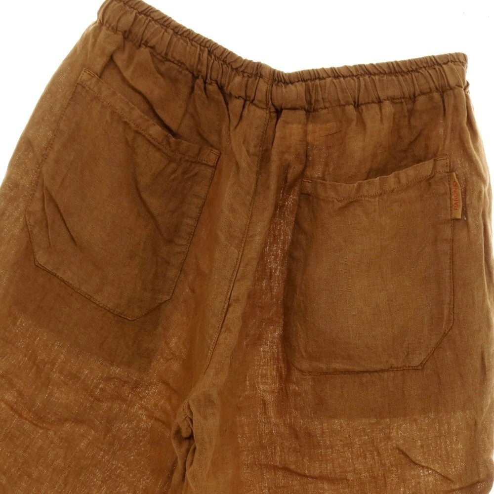 【中古】バロニオ BARONIO リネン イージー ショートパンツ ブラウンxマルチカラー【サイズL】【 状態ランクC 】【 メンズ 】