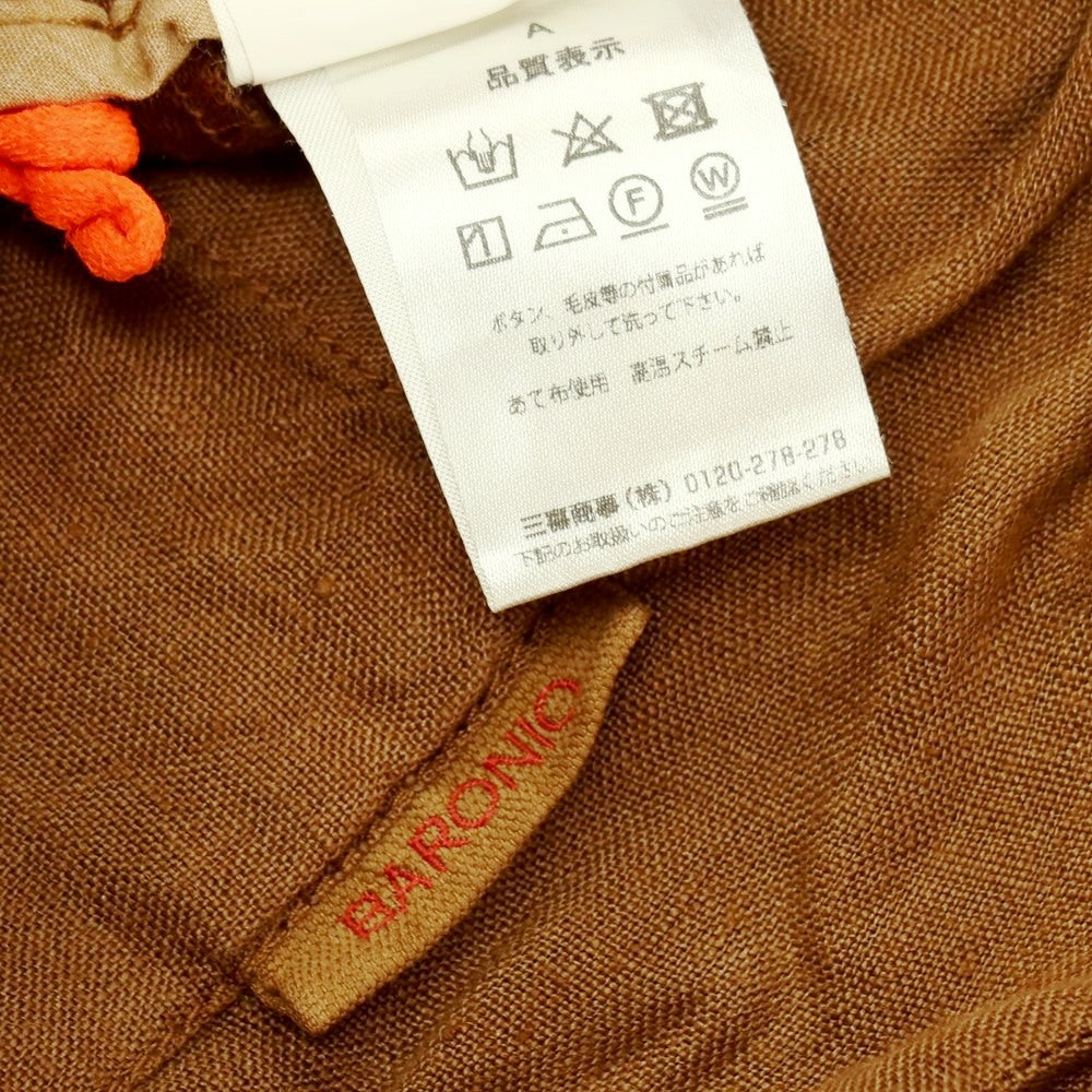 【中古】バロニオ BARONIO リネン イージー ショートパンツ ブラウンxマルチカラー【サイズL】【 状態ランクC 】【 メンズ 】