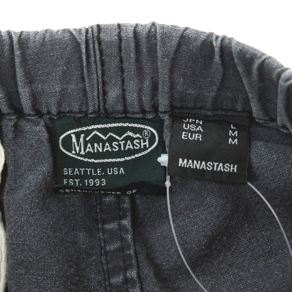 【中古】マナスタッシュ MANASTASH ヘンプコットン イージー ショートパンツ グレー【サイズJPN L】【 状態ランクC 】【 メンズ 】