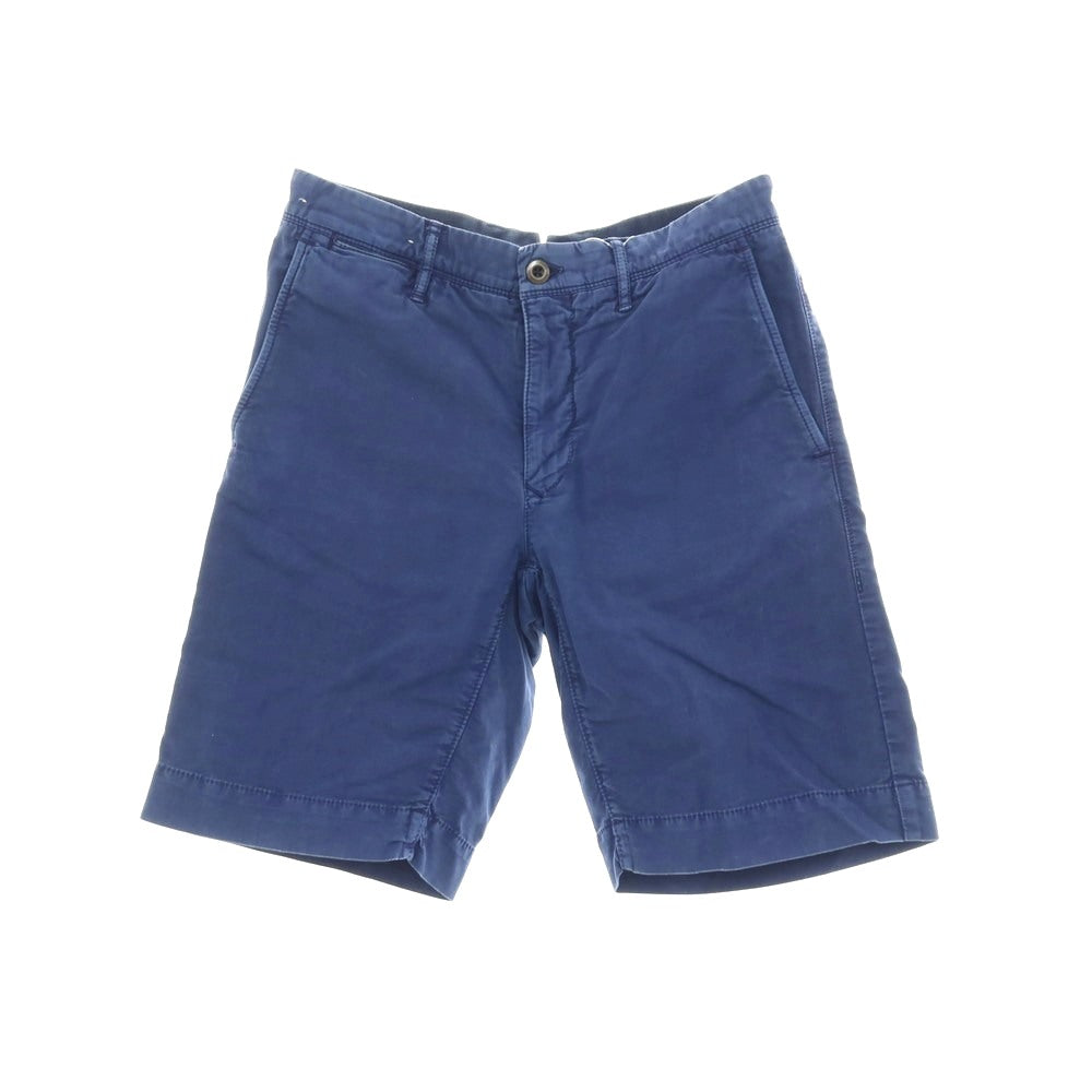 【中古】インコテックス INCOTEX ストレッチ コットン ショートパンツ ネイビー【サイズ30】【 状態ランクC 】【 メンズ 】