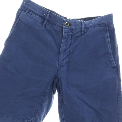 【中古】インコテックス INCOTEX ストレッチ コットン ショートパンツ ネイビー【サイズ30】【 状態ランクC 】【 メンズ 】