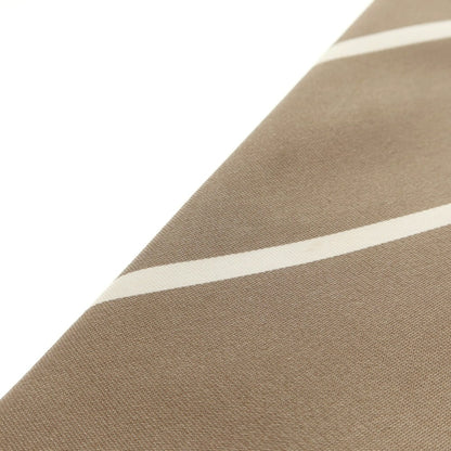 【中古】ペトロニウス PETRONIUS BEAMS F別注 シルク ストライプ柄ネクタイ グレージュxホワイト【 状態ランクB 】【 メンズ 】