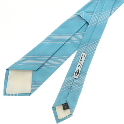 【中古】ニッキー nicky シルク ストライプ柄ネクタイ ライトブルーxホワイト【 状態ランクB 】【 メンズ 】