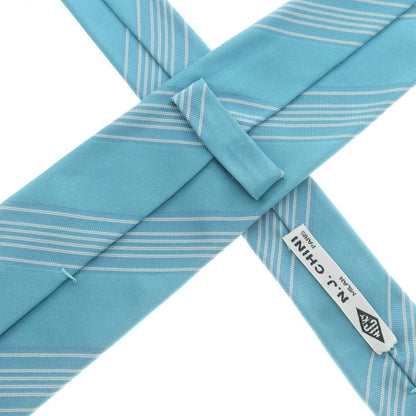 【中古】ニッキー nicky シルク ストライプ柄ネクタイ ライトブルーxホワイト【 状態ランクB 】【 メンズ 】