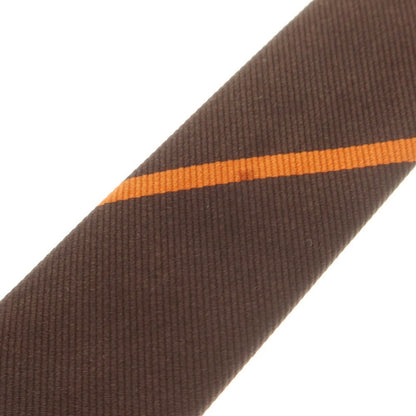 【中古】ブレック Blech シルク ストライプ柄ネクタイ ブラウンxオレンジ【 状態ランクB 】【 メンズ 】