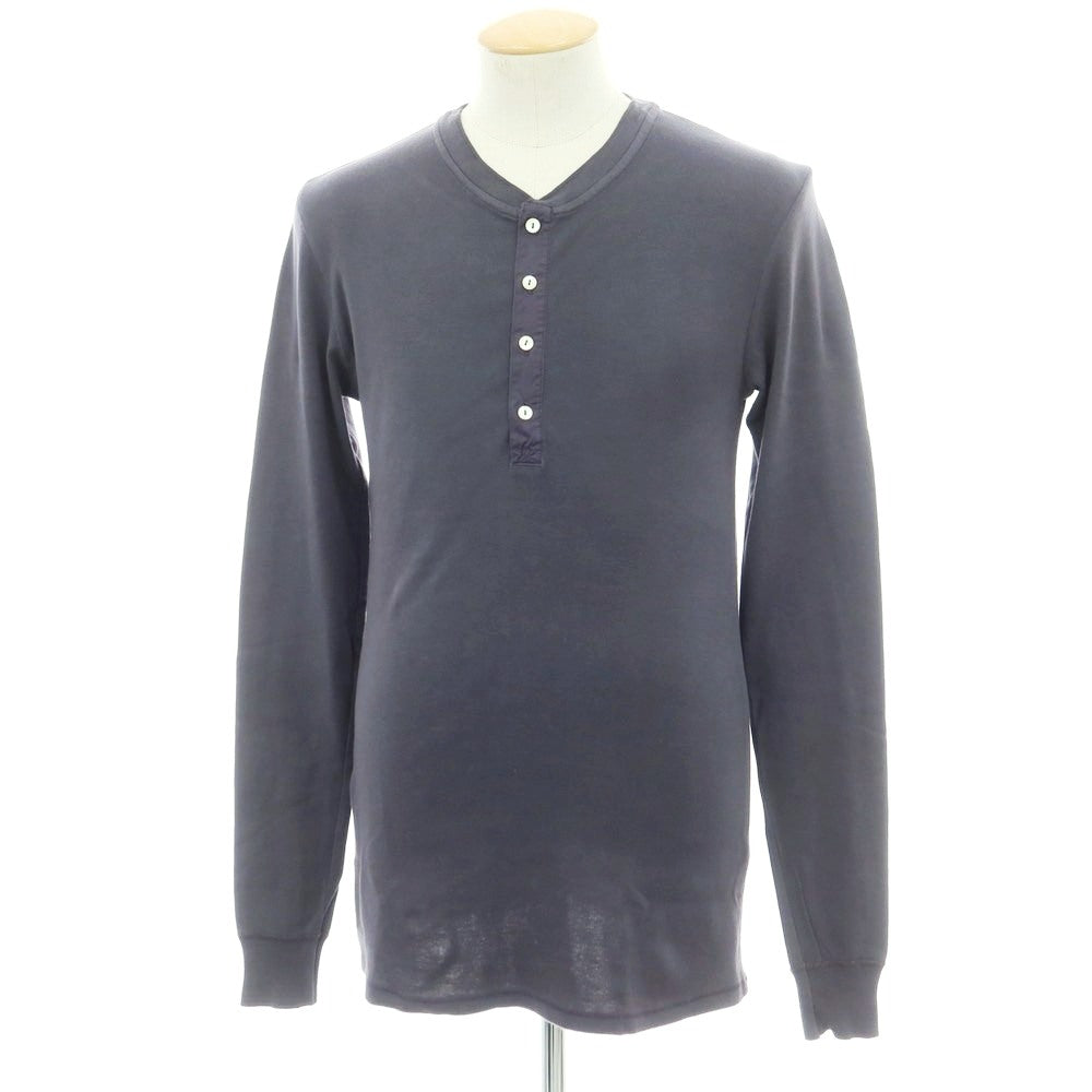 【中古】シーサー Schiesser コットン ヘンリーネック 長袖Ｔシャツ グレー【 S/4 】【 状態ランクC 】【 メンズ 】