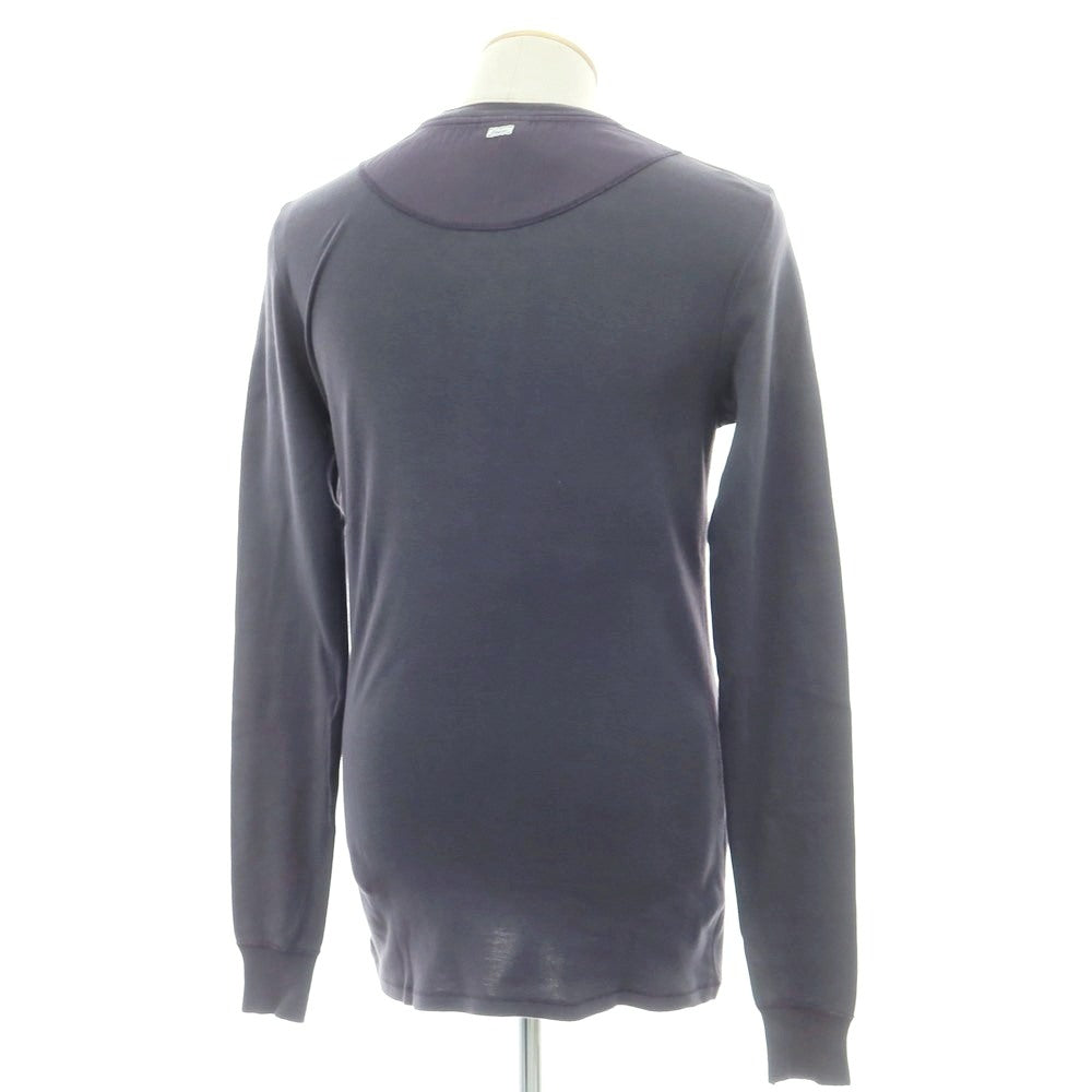 【中古】シーサー Schiesser コットン ヘンリーネック 長袖Ｔシャツ グレー【 S/4 】【 状態ランクC 】【 メンズ 】