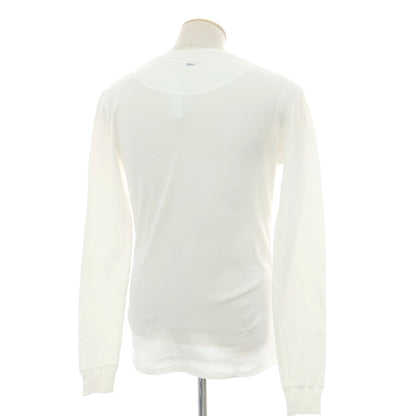 【中古】シーサー Schiesser コットン ヘンリーネック 長袖Ｔシャツ ホワイト【 S/4 】【 状態ランクB 】【 メンズ 】