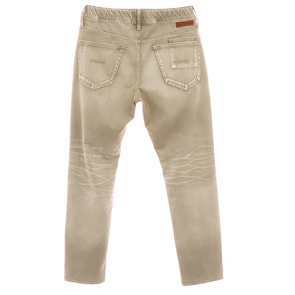 【中古】ヤヌーク YANUK ウォッシュ加工 ストレッチ ポリエステルコットンレーヨン イージー5ポケットパンツ グレージュ系【 M 】【 状態ランクB 】【 メンズ 】