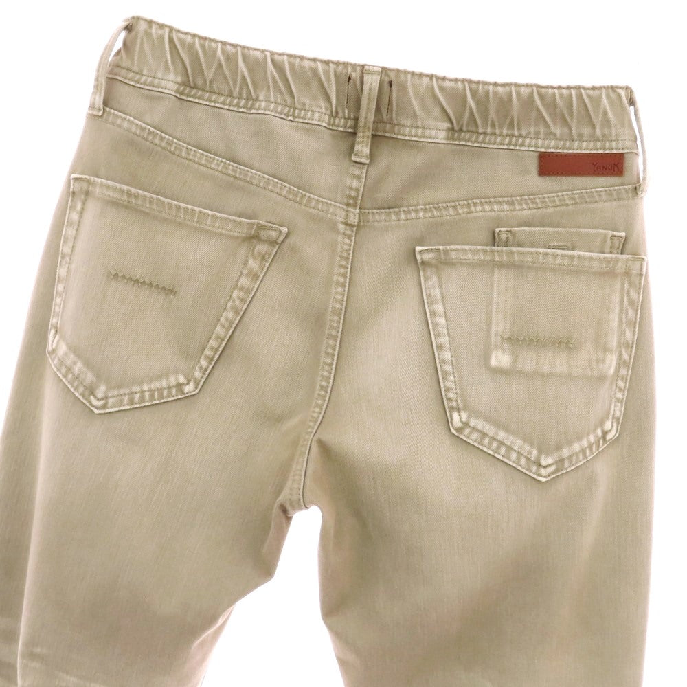 【中古】ヤヌーク YANUK ウォッシュ加工 ストレッチ ポリエステルコットンレーヨン イージー5ポケットパンツ グレージュ系【 M 】【 状態ランクB 】【 メンズ 】