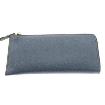 【中古】ジャン ルソー JEAN ROUSSEAU 型押しレザー 長財布 ネイビーブルー【 状態ランクB 】【 メンズ 】