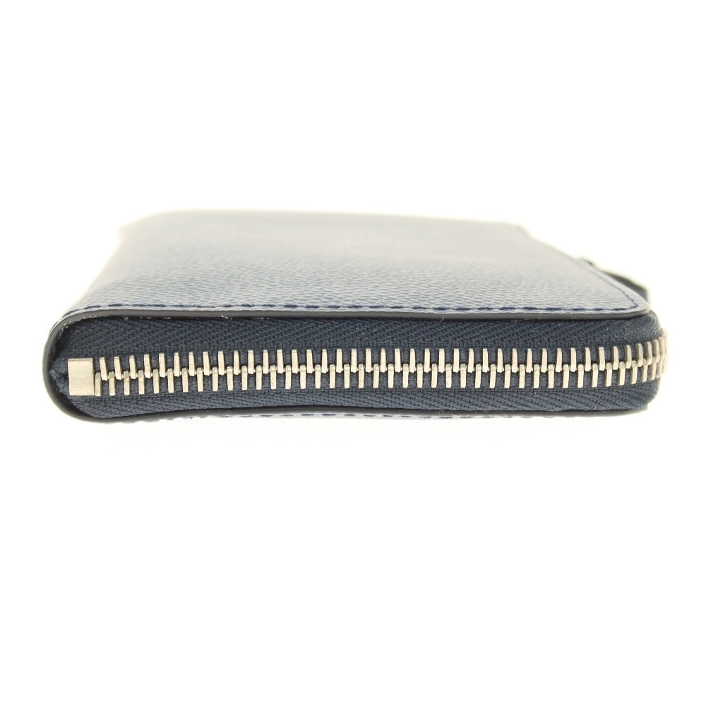 【中古】ジャン ルソー JEAN ROUSSEAU 型押しレザー 長財布 ネイビーブルー【 状態ランクB 】【 メンズ 】