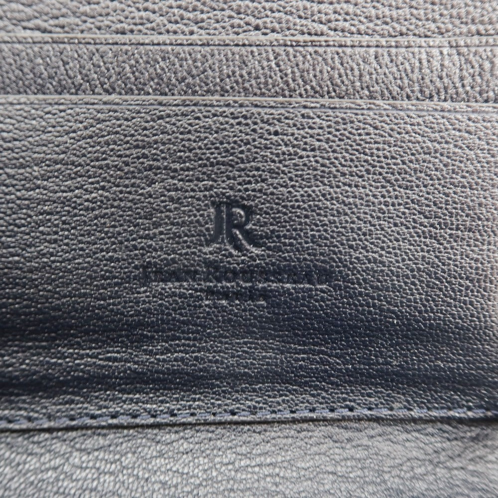 【中古】ジャン ルソー JEAN ROUSSEAU 型押しレザー 長財布 ネイビーブルー【 状態ランクB 】【 メンズ 】