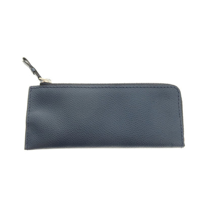 【中古】ジャン ルソー JEAN ROUSSEAU 型押しレザー 長財布 ネイビーブルー【 状態ランクB 】【 メンズ 】