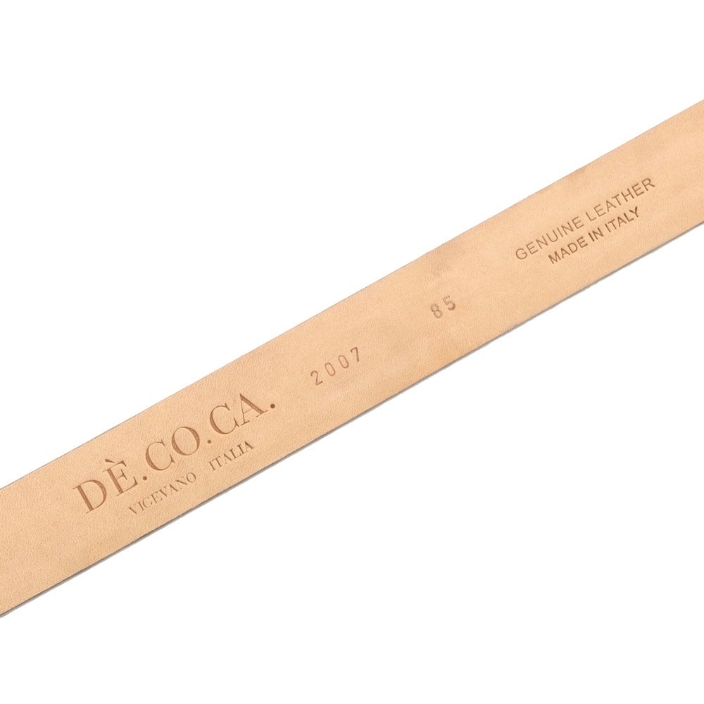 【中古】デーコカ DE.CO.CA 型押しレザー ベルト ダークブラウンxシルバー【 85 】【 状態ランクB 】【 メンズ 】