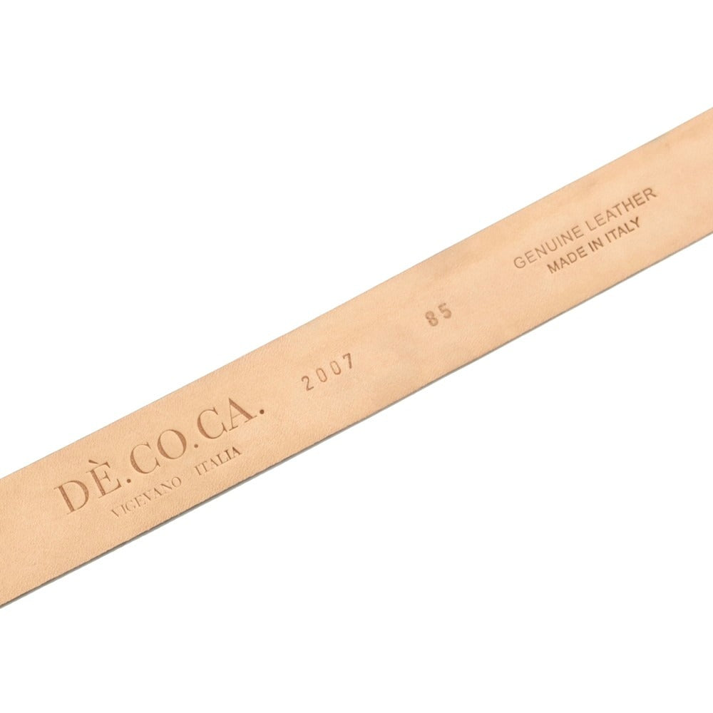 【中古】デーコカ DE.CO.CA 型押しレザー ベルト ブラックxシルバー【 85 】【 状態ランクC 】【 メンズ 】