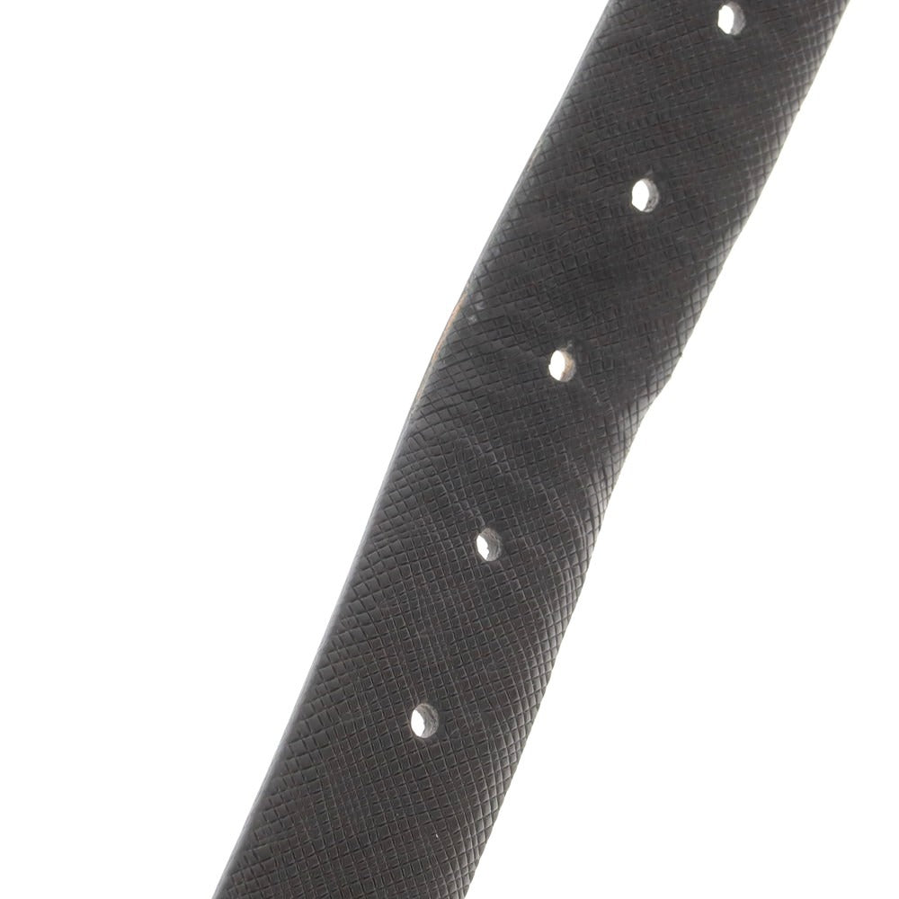 【中古】デーコカ DE.CO.CA 型押しレザー ベルト ブラックxシルバー【 85 】【 状態ランクC 】【 メンズ 】