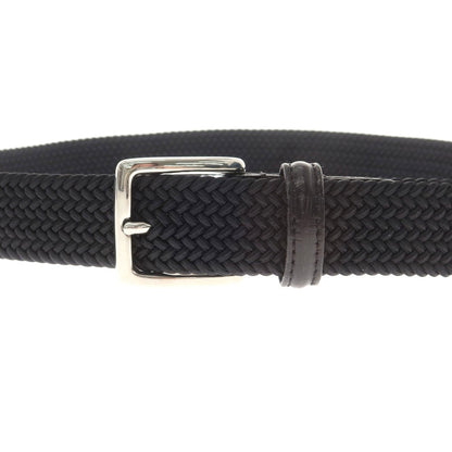 【中古】アンダーソンズ Andersons エラスティック×クロコ型押しレザー メッシュベルト ブラックxシルバー【 85 】【 状態ランクA 】【 メンズ 】