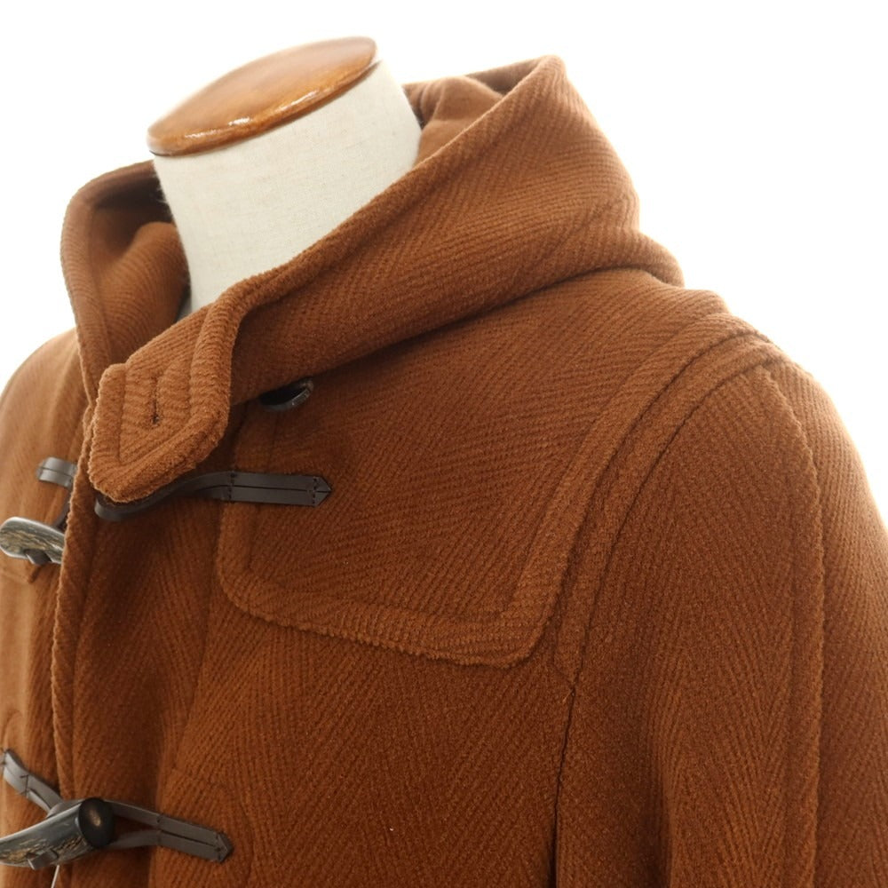 【中古】シップス SHIPS ヘリンボーンウールナイロン ダッフルコート ブラウン【 M 】【 状態ランクB 】【 メンズ 】