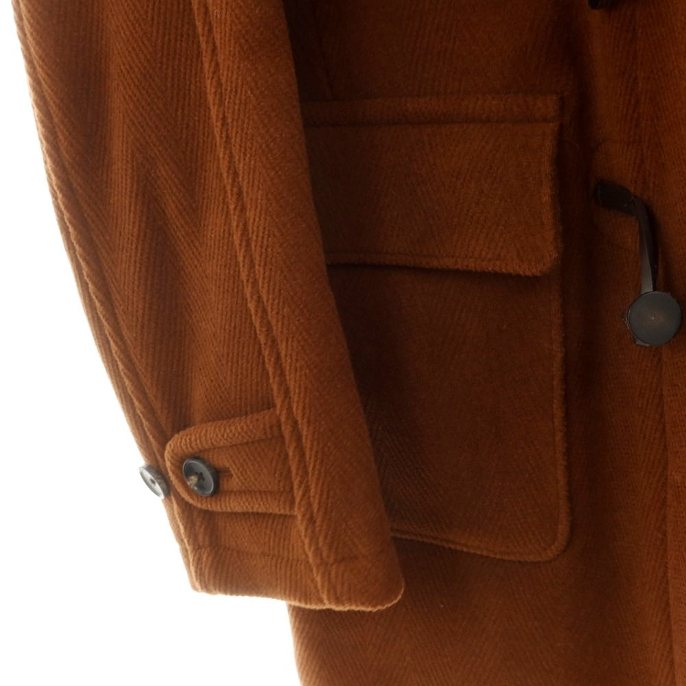 【中古】シップス SHIPS ヘリンボーンウールナイロン ダッフルコート ブラウン【 M 】【 状態ランクB 】【 メンズ 】