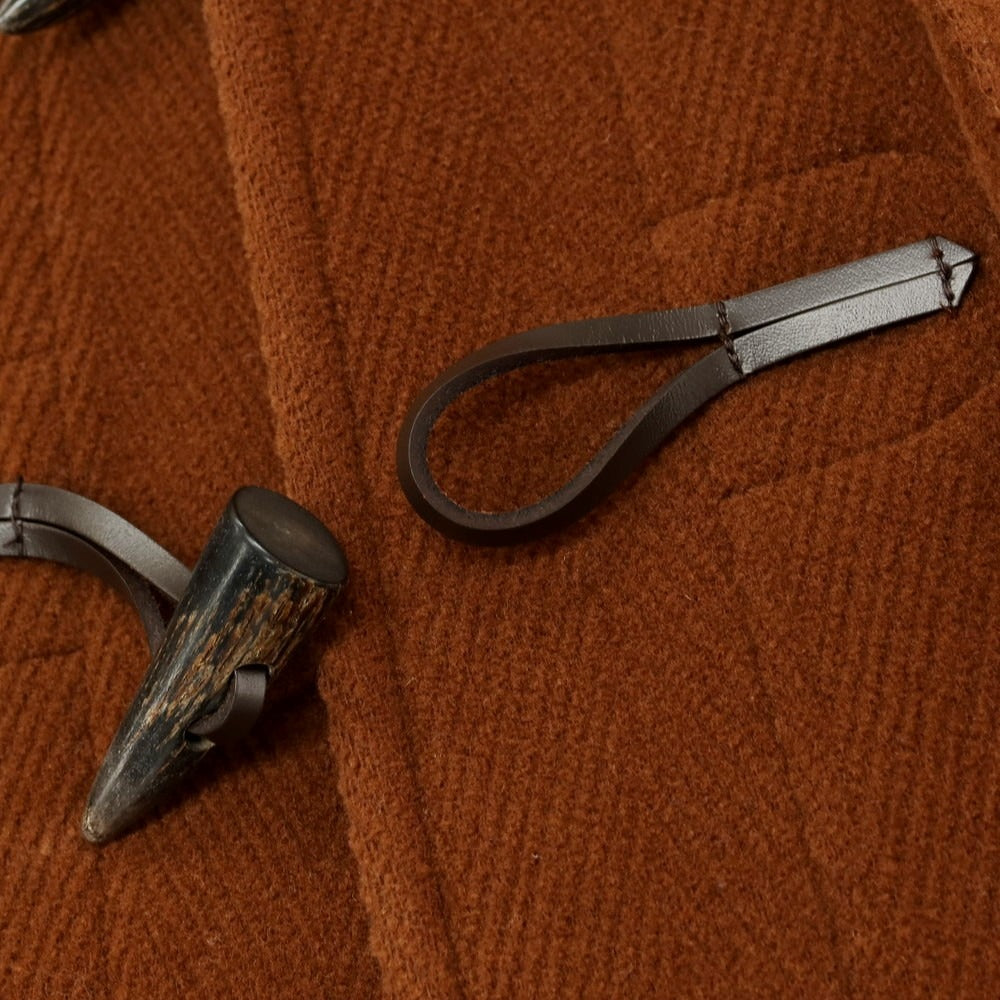 【中古】シップス SHIPS ヘリンボーンウールナイロン ダッフルコート ブラウン【サイズM】【 状態ランクB 】【 メンズ 】[CPD]