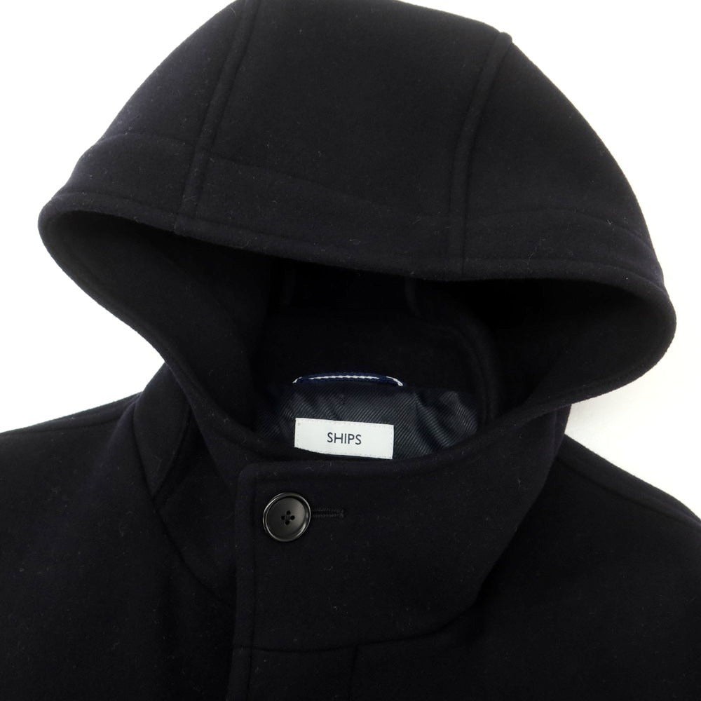 【中古】シップス SHIPS ウール フーデッドコート ダークネイビー【 M 】【 状態ランクB 】【 メンズ 】