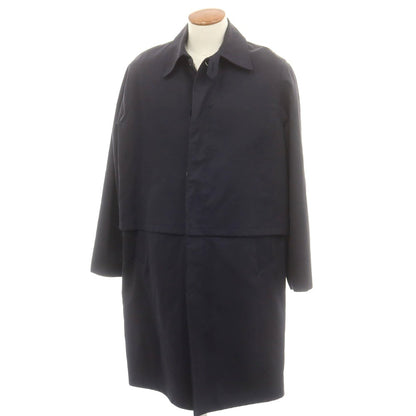 【中古】インターナショナルギャラリービームス International Gallery BEAMS コットン ステンカラーコート ダークネイビー【 48 】【 状態ランクC 】【 メンズ 】