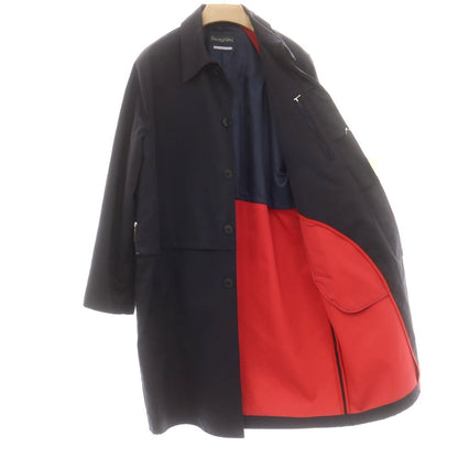 【中古】インターナショナルギャラリービームス International Gallery BEAMS コットン ステンカラーコート ダークネイビー【 48 】【 状態ランクC 】【 メンズ 】