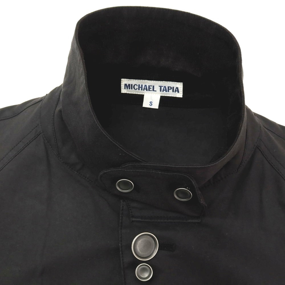 【中古】マイケルタピア MICHAEL TAPIA コットン ステンカラーコート ブラック【サイズS】【 状態ランクC 】【 メンズ 】