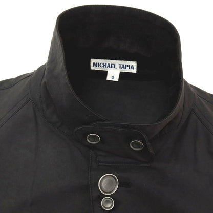 【中古】マイケルタピア MICHAEL TAPIA コットン ステンカラーコート ブラック【サイズS】【 状態ランクC 】【 メンズ 】
