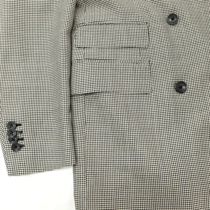 【中古】タリアトーレ TAGLIATORE Brilla per il gusto別注 SUPER100’Sウール＆シルク ハウンドトゥース ダブルスーツ グレーxブラック【サイズ48】【 状態ランクB 】【 メンズ 】