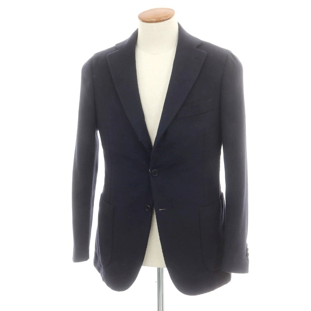 【中古】ルイジ ボレッリ Luigi Borrelli ウール 3B テーラードジャケット ネイビー【 46 】【 状態ランクB 】【 メンズ 】