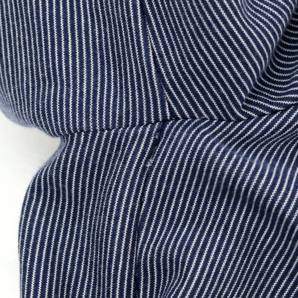 【中古】ボリオリ BOGLIOLI SOHO コットンナイロン ジャージー ストライプ 3B カジュアルジャケット ネイビーxホワイト【サイズ46】【 状態ランクC 】【 メンズ 】