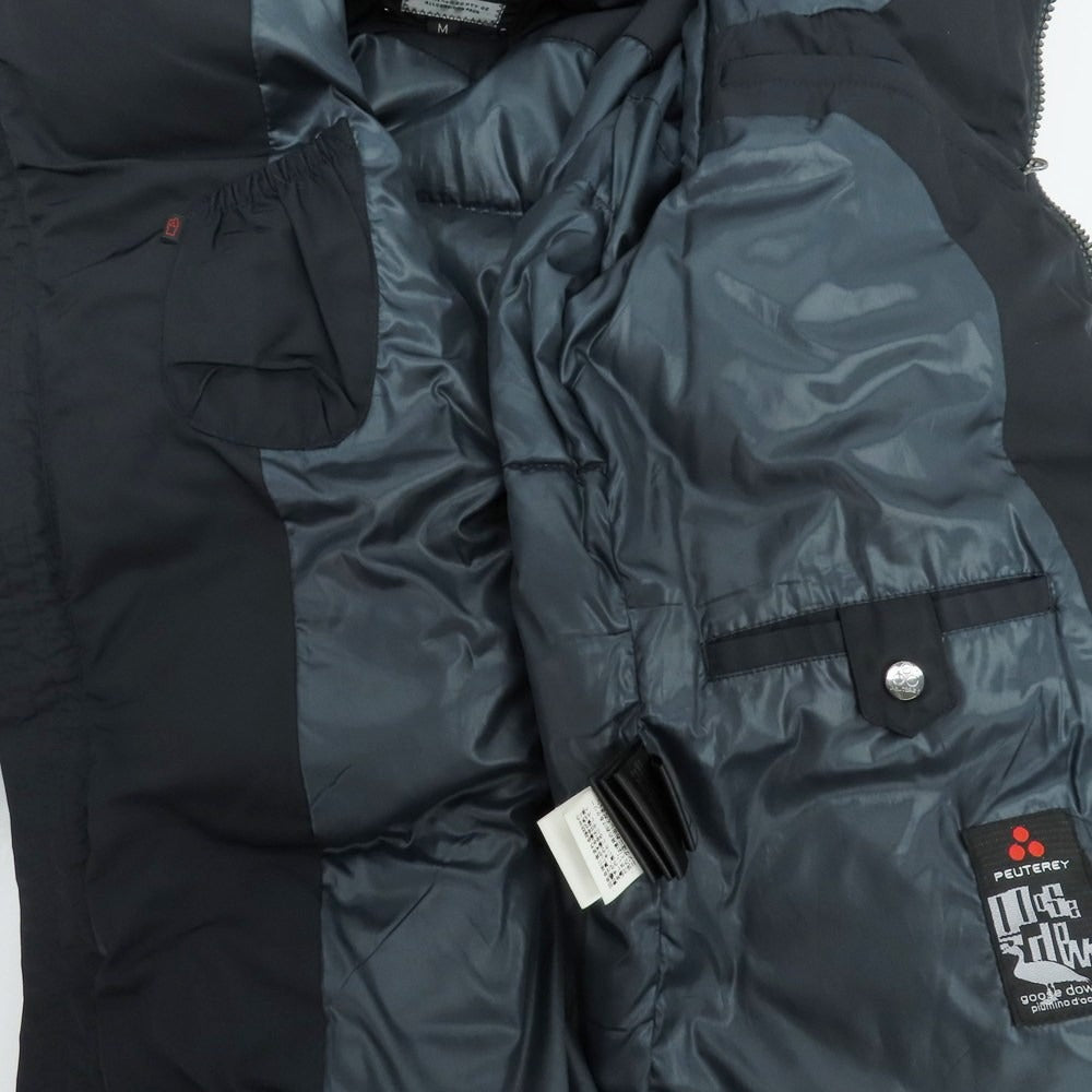 【中古】ピューテリー PEUTEREY ハリケーン ポリエステル ダウンジャケット ネイビー【 M 】【 状態ランクC 】【 メンズ 】