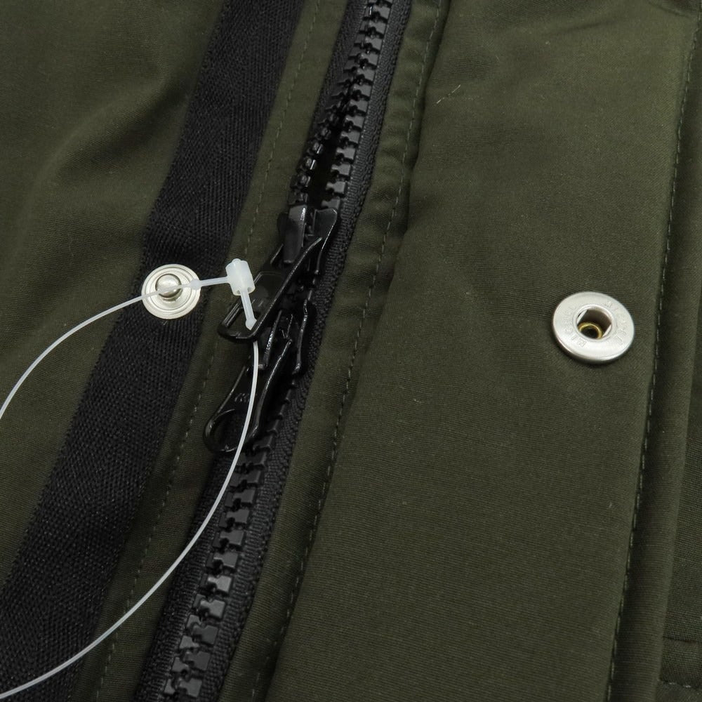 【中古】ショット schott ポリエステルコットン ファー ダウンジャケット オリーブ【 M 】【 状態ランクC 】【 メンズ 】