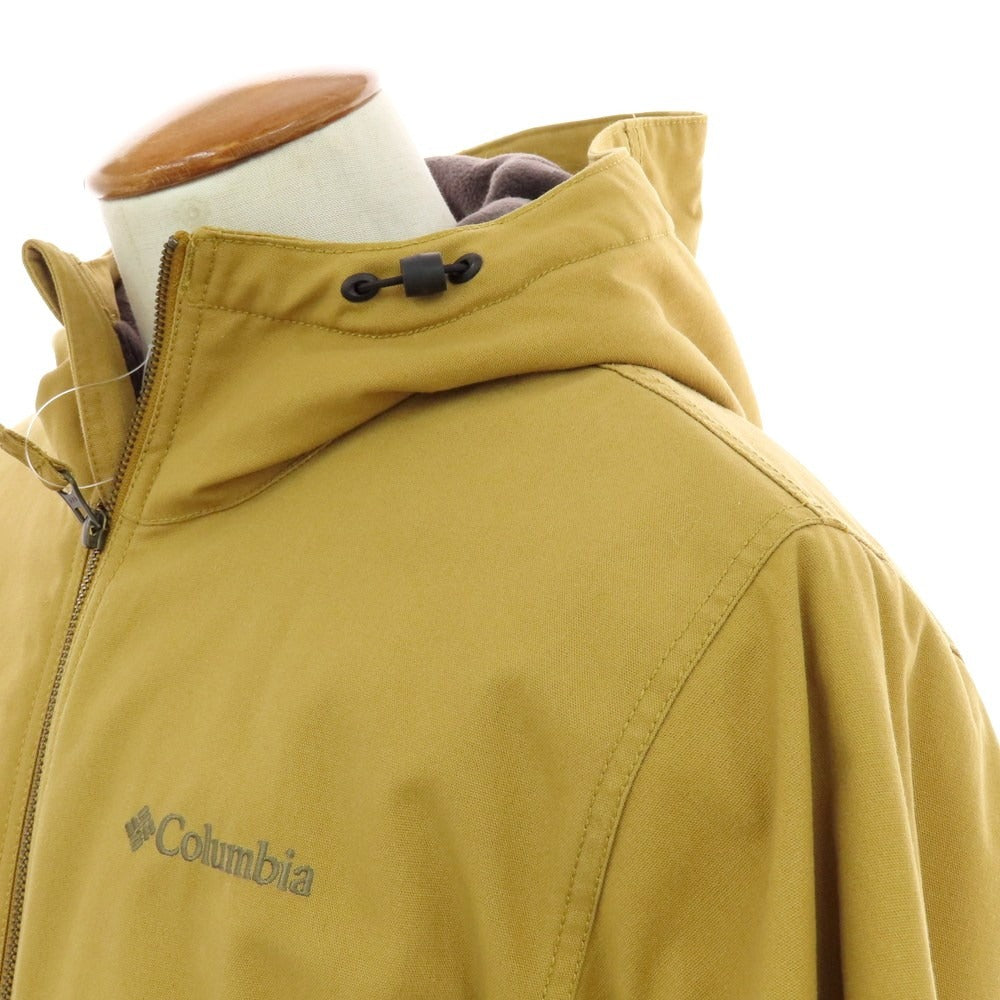 【中古】コロンビア Columbia ポリエステルコットン 内フリース フーデッドブルゾン ベージュ【サイズM】【 状態ランクB 】【 メンズ 】[CPD]
